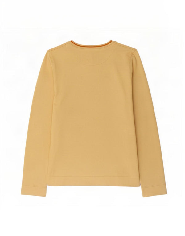 Zara Girls Graphic Top Long Sleeve 15-16 Years Yellow Cotton