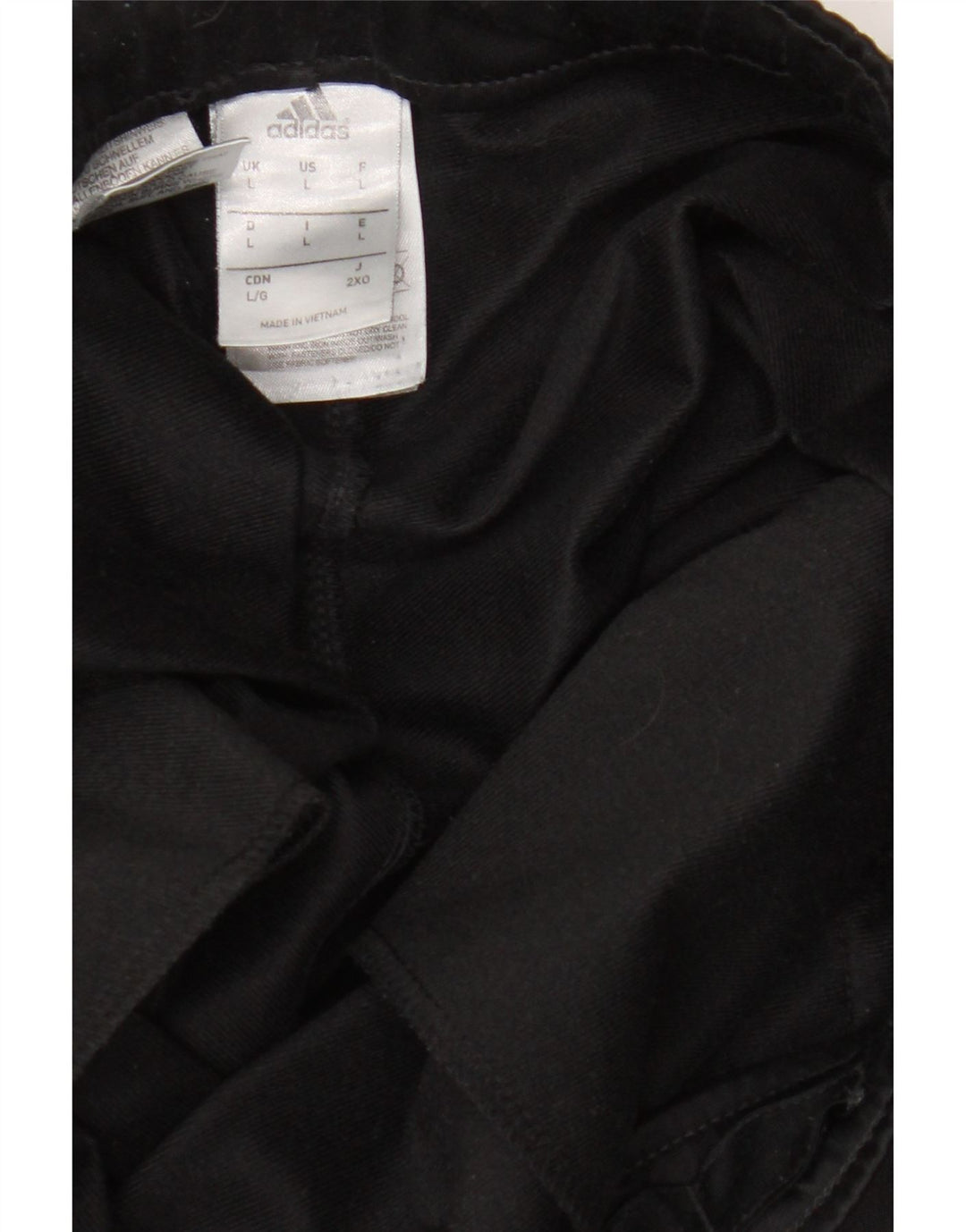 Adidas Mens Tracksuit Trousers Joggers Large  Black Colourblock Polyester