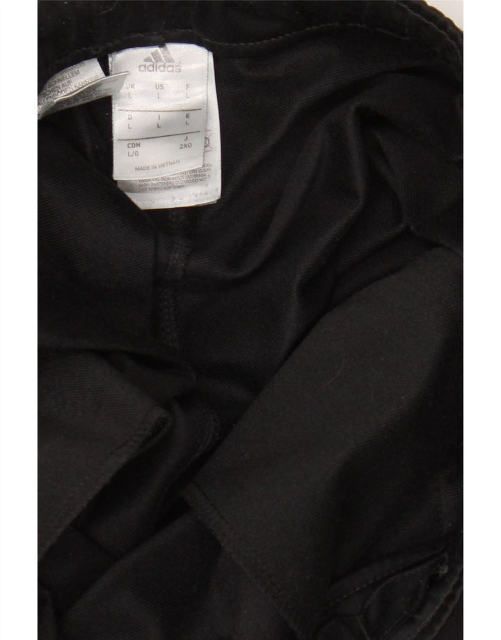 Adidas Mens Tracksuit Trousers Joggers Large  Black Colourblock Polyester