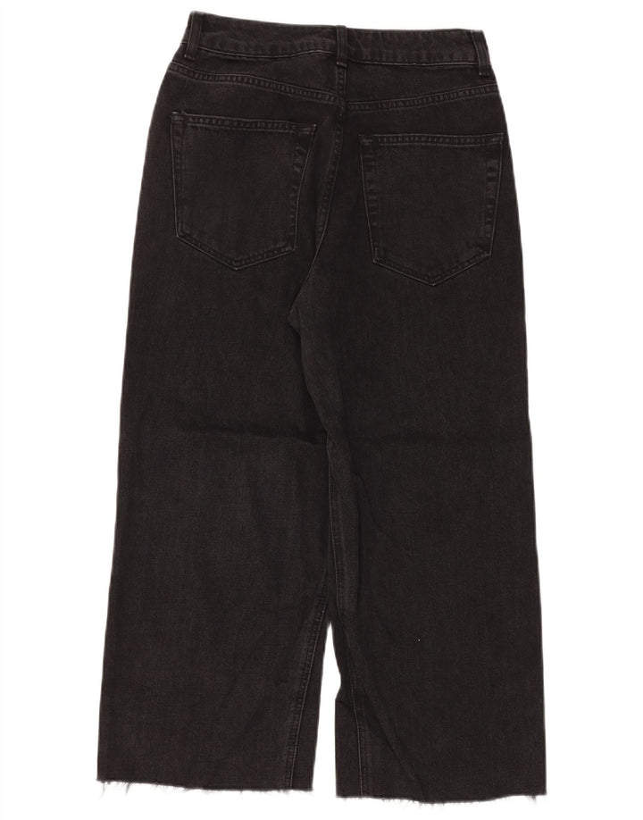 TOPSHOP Womens Wide Leg Jeans W28 L23 Black Polyester