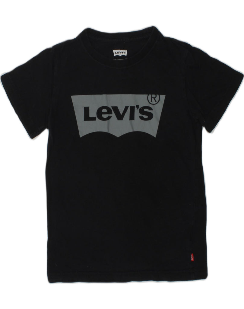 LEVI'S Boys Graphic T-Shirt Top 7-8 Years Medium  Black Cotton | Vintage Levi's | Thrift | Second-Hand Levi's | Used Clothing | Messina Hembry 