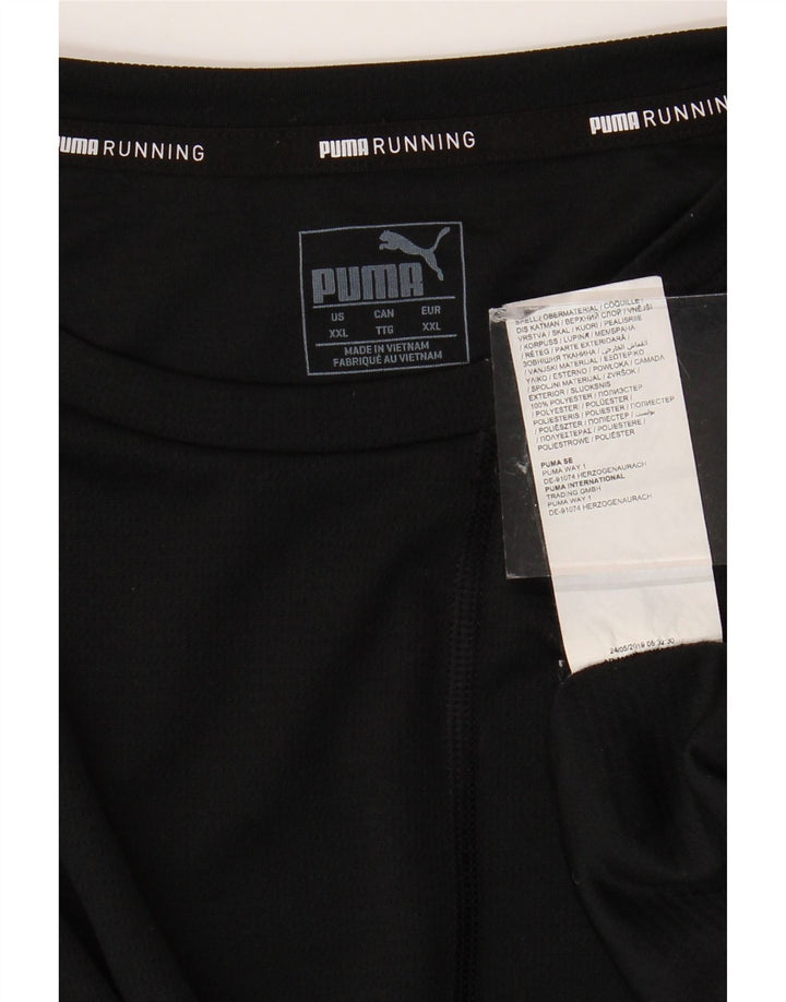 PUMA Mens Top Long Sleeve 2XL Black Polyester