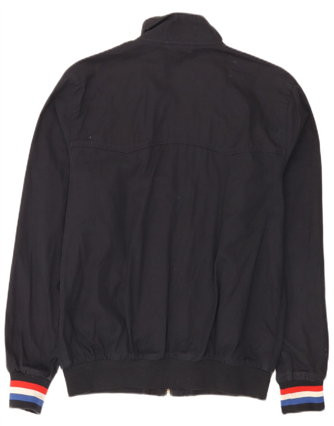 Fred Perry Mens Bomber Jacket UK 38 Medium Navy Blue Cotton