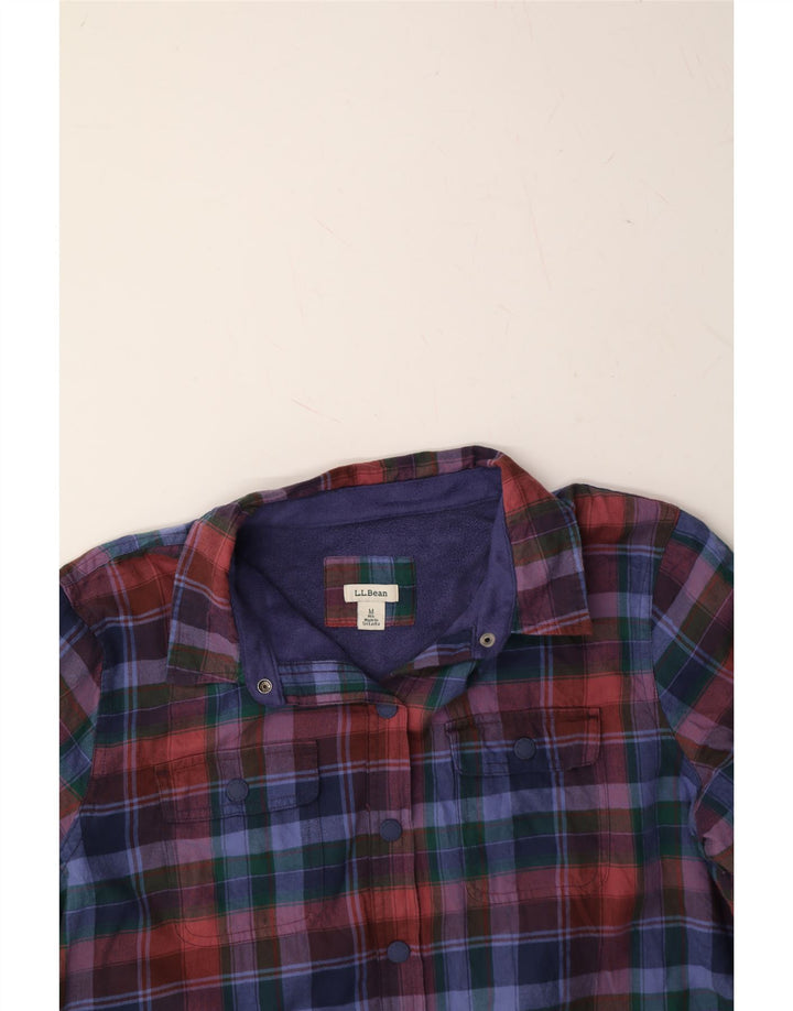 L.L.BEAN Womens Loose Fit Bomber Jacket UK 14 Medium Multicoloured Check Vintage L.L.Bean and Second-Hand L.L.Bean from Messina Hembry 