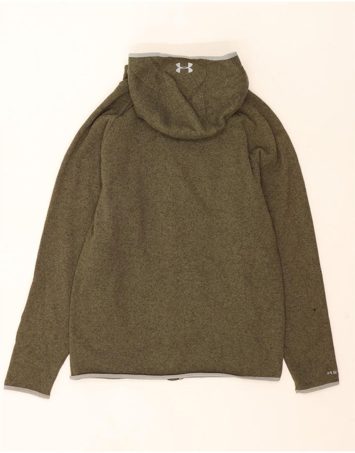 Under Armour Mens Zip Hoodie Sweater Large Green Flecked