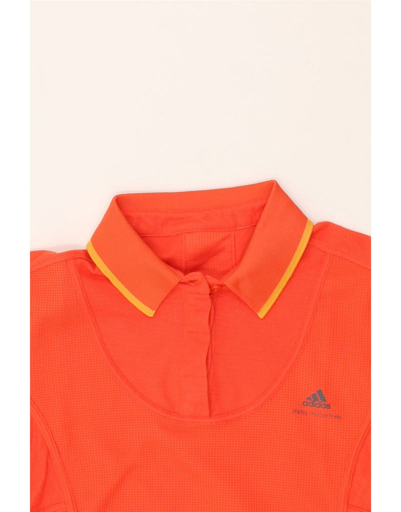 ADIDAS Womens Polo Shirt UK 14 Large Orange | Vintage Adidas | Thrift | Second-Hand Adidas | Used Clothing | Messina Hembry 