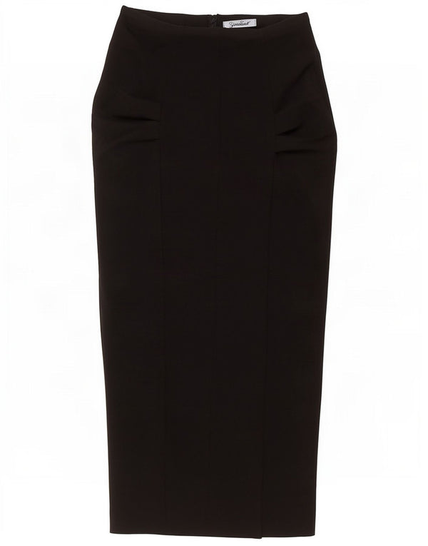 Zara Womens Maxi Skirt Medium W28 Black Cotton
