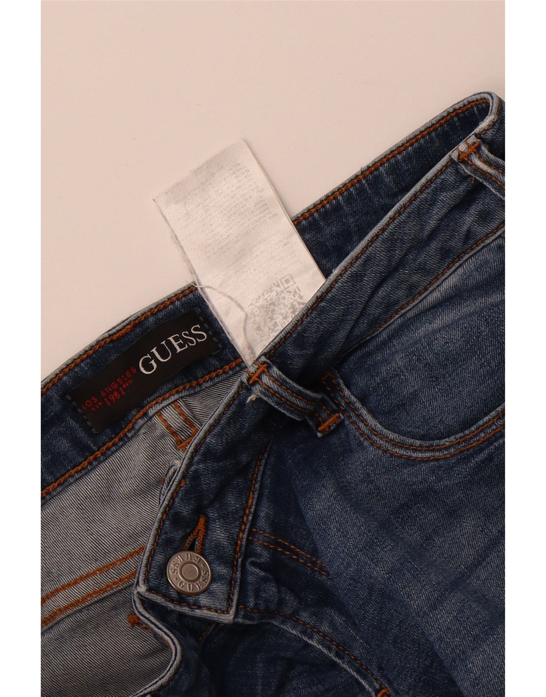 GUESS Womens Skinny Jeans W29 L29 Blue Cotton