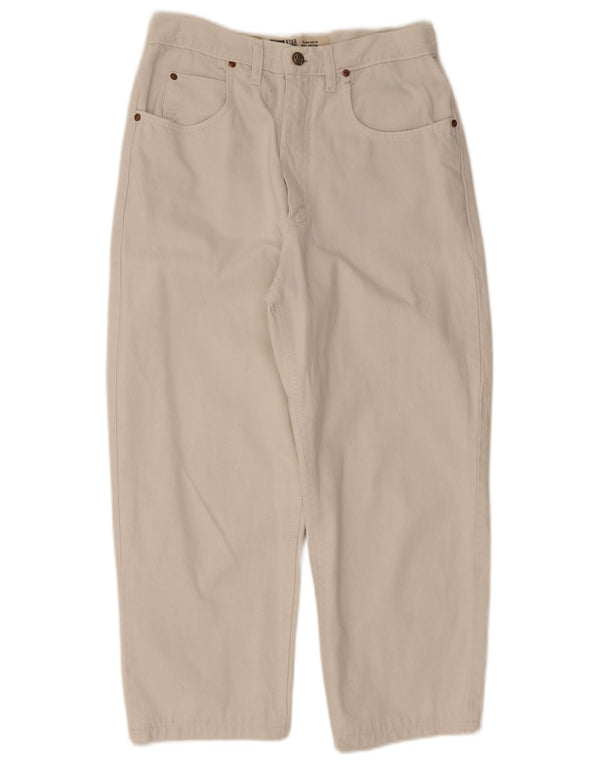 Lee Mens Riders Cropped Jeans W33 L24 White Cotton