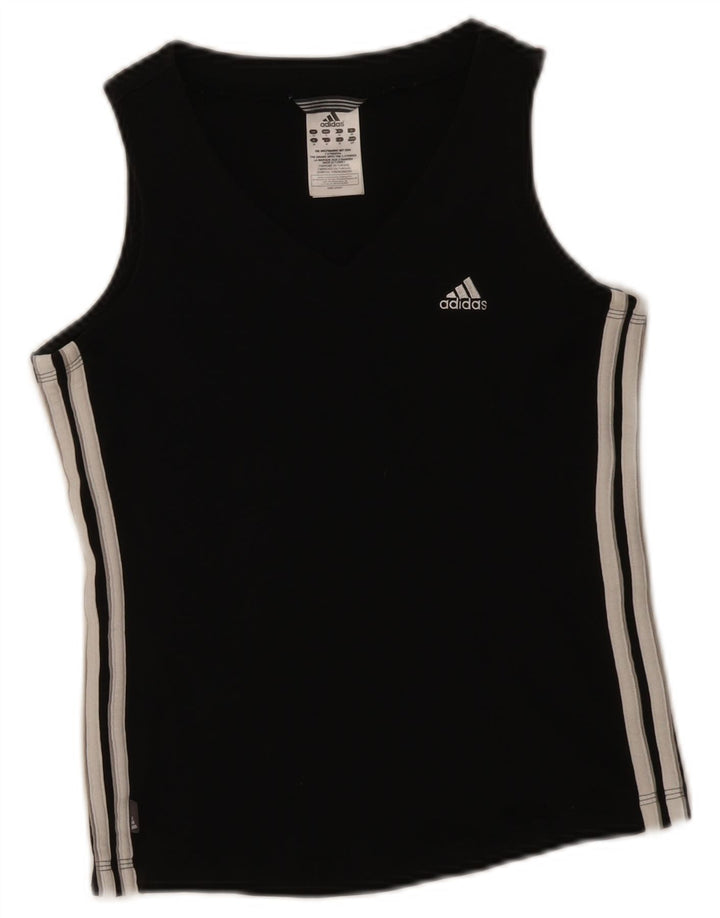 Adidas Womens Vest Top UK 8 Small Black Cotton