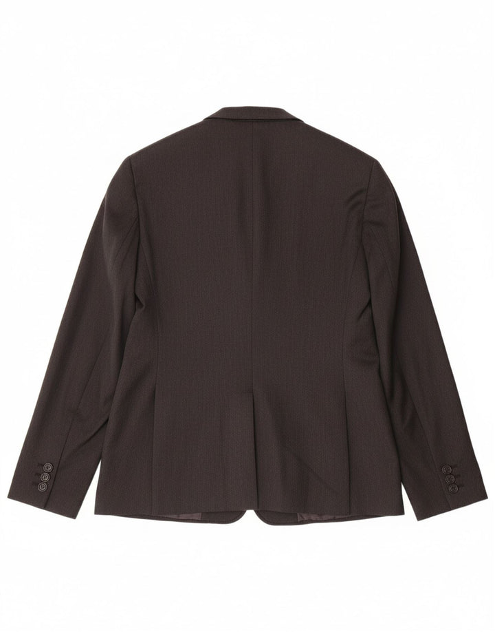 TOMBOLINI Womens 1 Button Blazer Jacket IT 46 Large Grey Wool