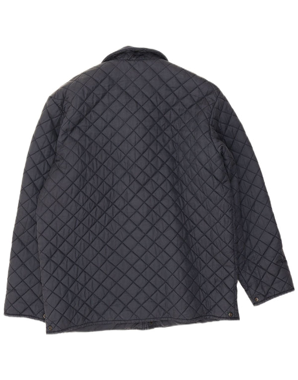 Fila Mens Quilted Jacket UK 38 Medium Navy Blue Polyamide