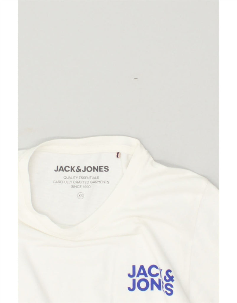 JACK & JONES Mens Graphic T-Shirt Top XS White Cotton | Vintage Jack & Jones | Thrift | Second-Hand Jack & Jones | Used Clothing | Messina Hembry 