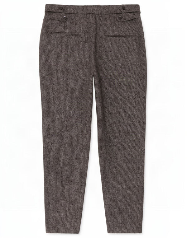 Zara Mens Crop Pegged Suit Trousers EU 42 Large W32 L26 Grey Polyester