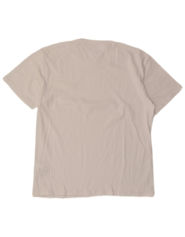 TOMMY HILFIGER Mens T-Shirt Top 2XL White Cotton