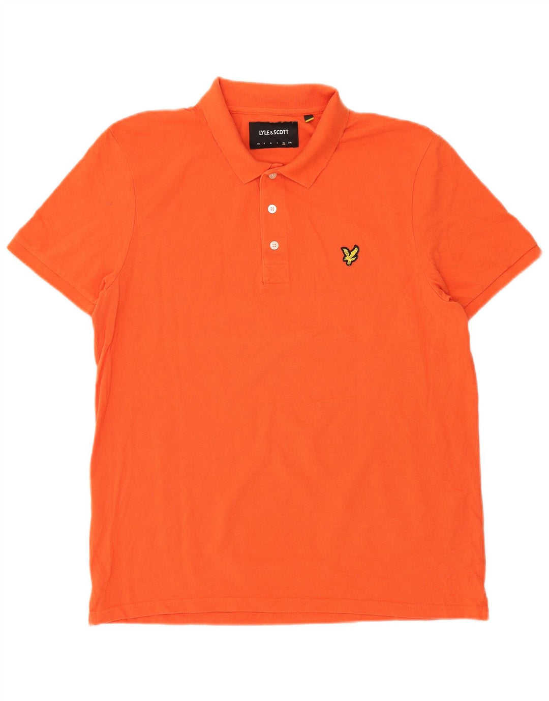 Lyle & Scott Mens Polo Shirt XL Orange Cotton