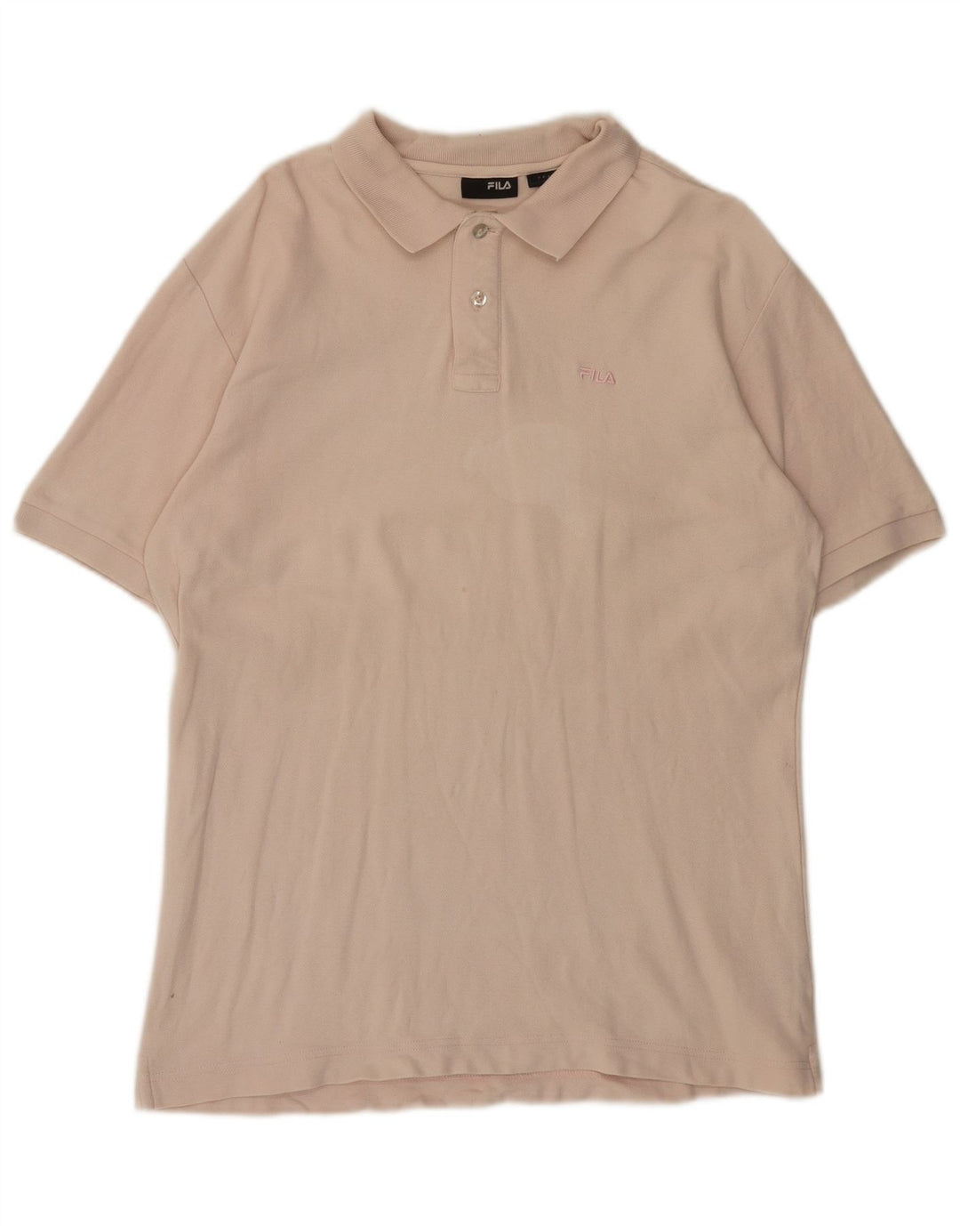 FILA Mens Polo Shirt Medium Beige Cotton