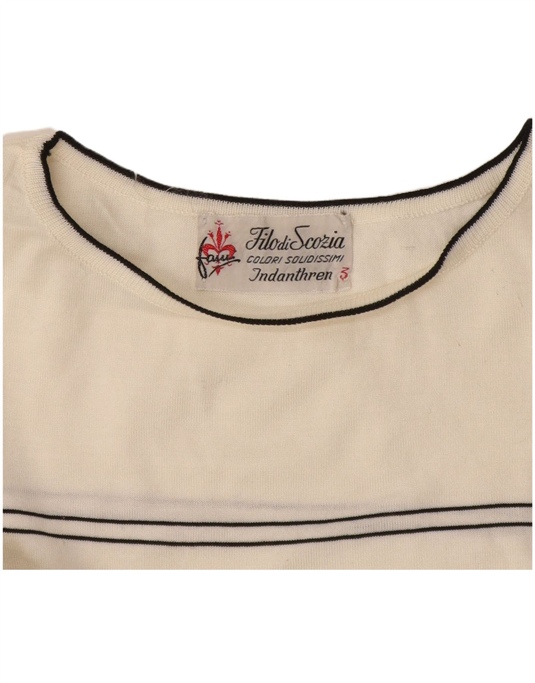 Vintage Womens T-Shirt Top UK 12 Medium White Striped