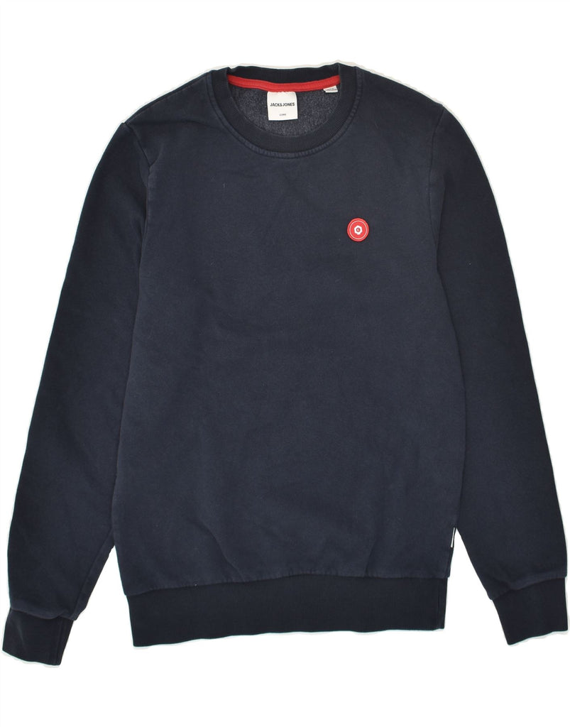 JACK & JONES Mens Sweatshirt Jumper XS Navy Blue Cotton | Vintage Jack & Jones | Thrift | Second-Hand Jack & Jones | Used Clothing | Messina Hembry 