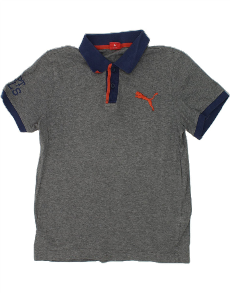 PUMA Boys Polo Shirt 11-12 Years Grey | Vintage Puma | Thrift | Second-Hand Puma | Used Clothing | Messina Hembry 