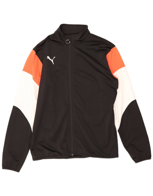 Puma Mens Tracksuit Top Jacket Large Black Colourblock Polyester