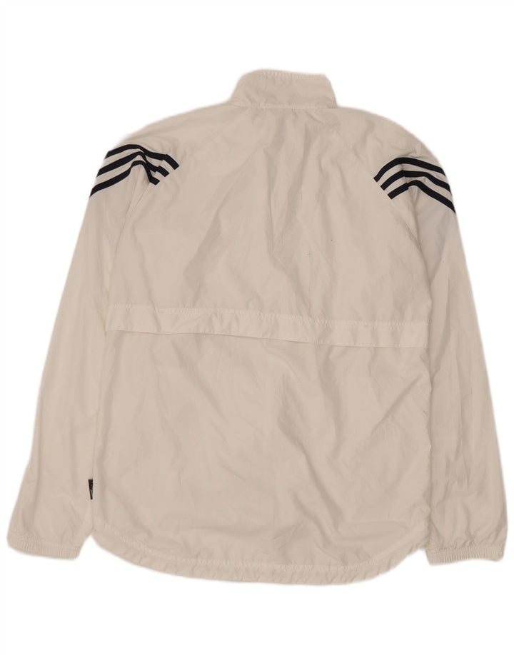 Adidas Mens Tracksuit Top Jacket Small White Polyester