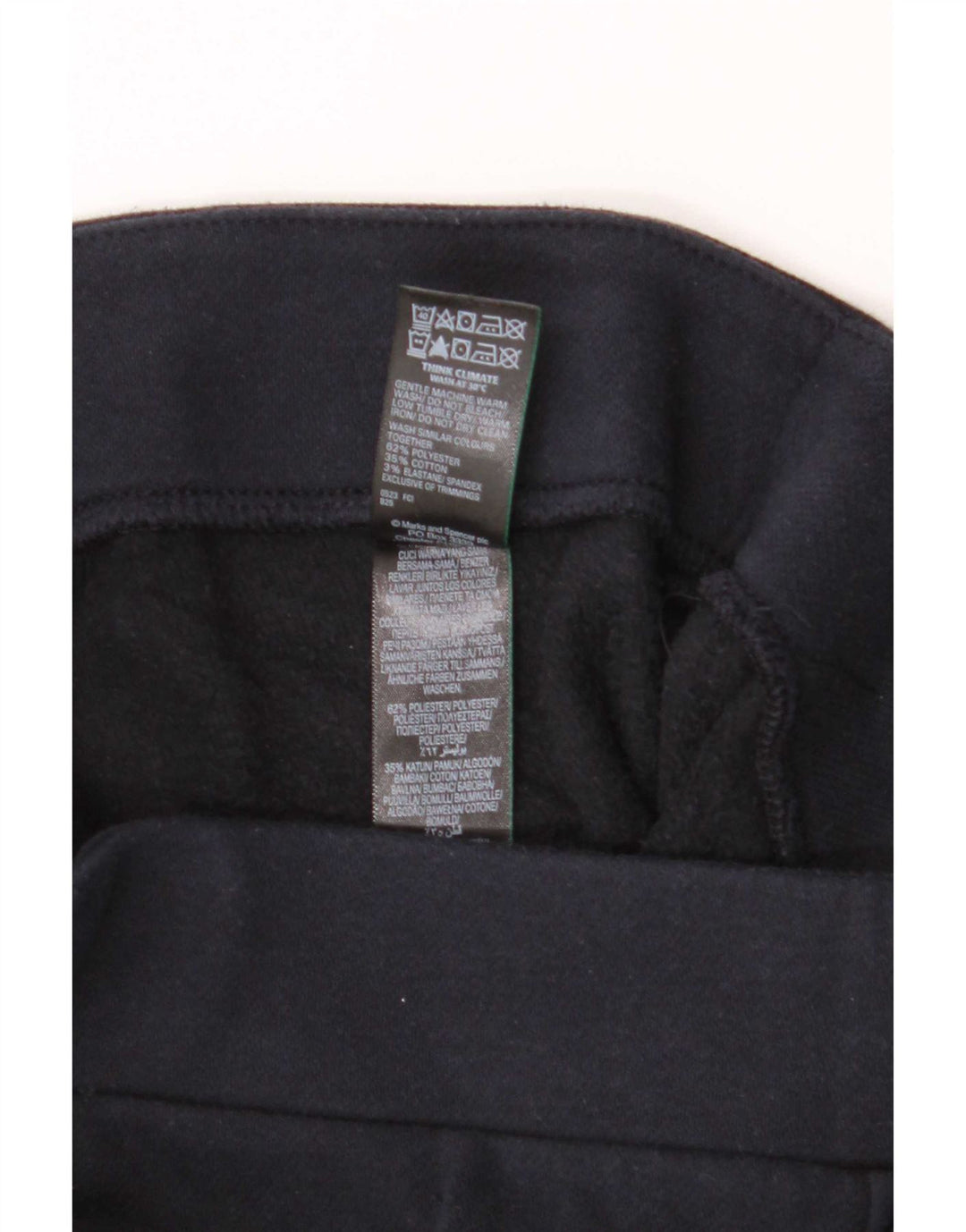 Marks & Spencer Womens Leggings UK 8 Small Navy Blue Polyester