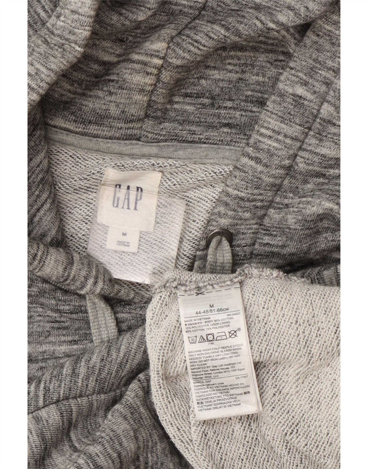Gap Mens Zip Hoodie Sweater Medium Grey Flecked Cotton