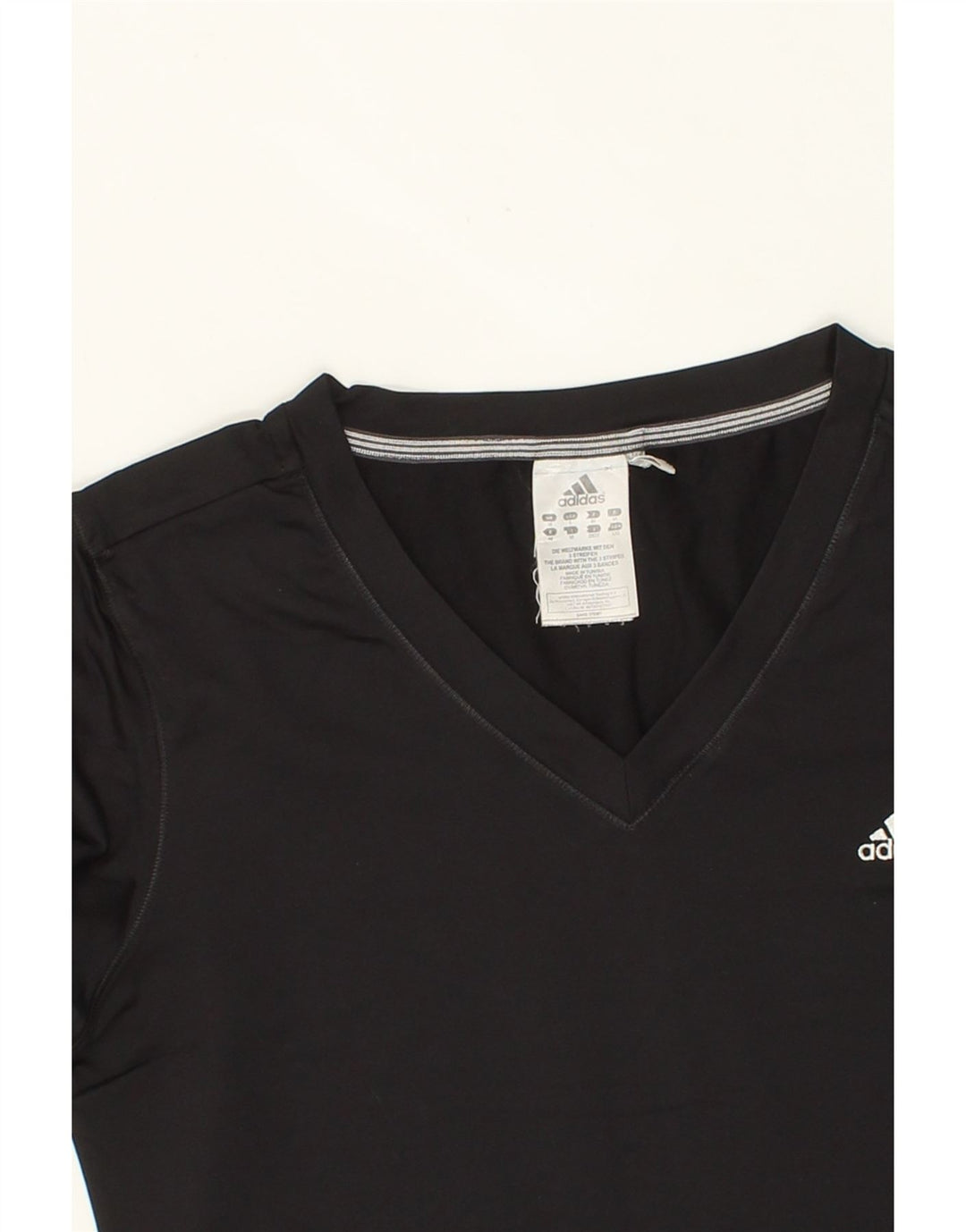 ADIDAS Womens T-Shirt Top UK 18 XL Black Polyamide Vintage Adidas and Second-Hand Adidas from Messina Hembry 