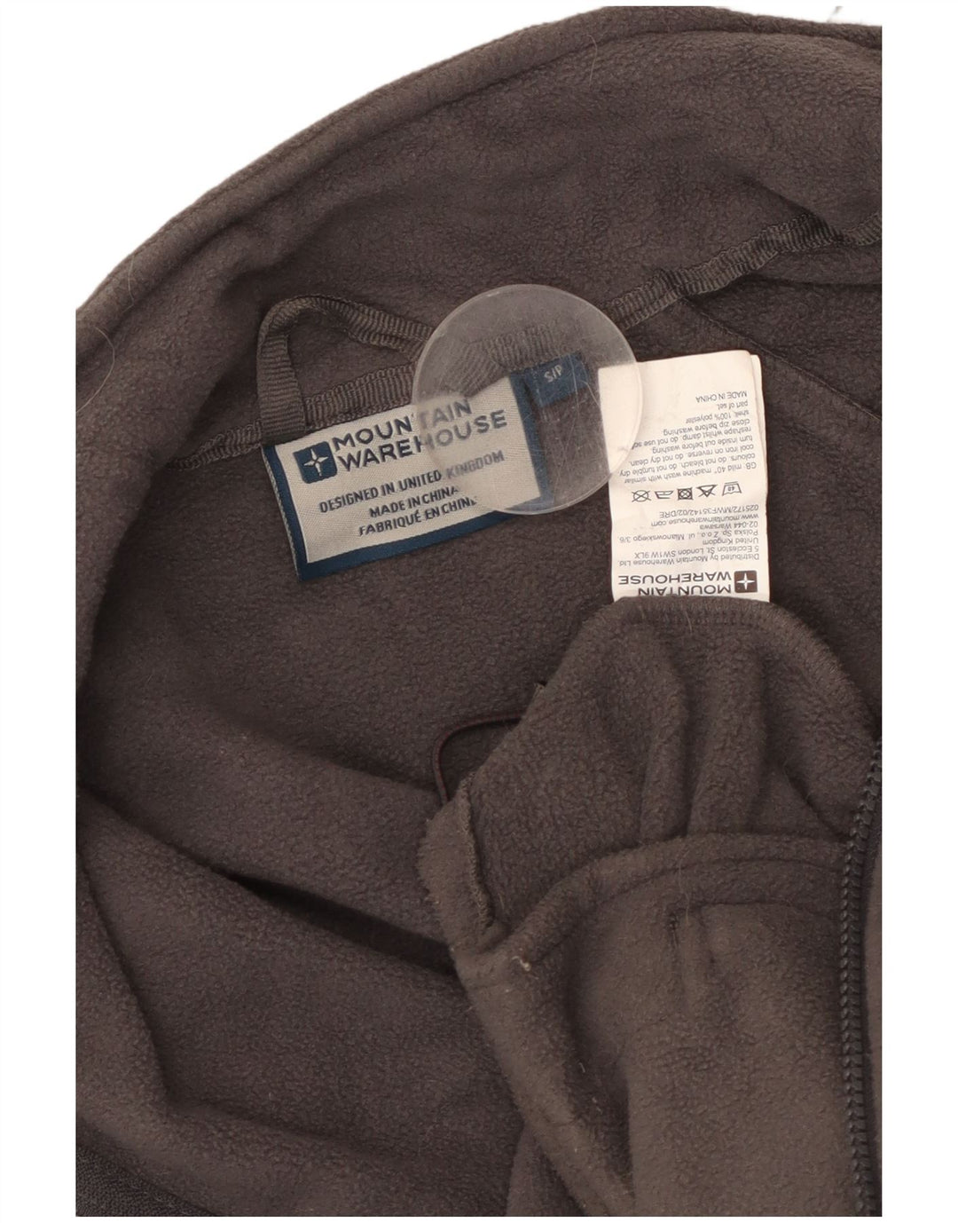 MOUNTAIN WAREHOUSE Mens Fleece Jacket UK 36 Small Grey Polyester