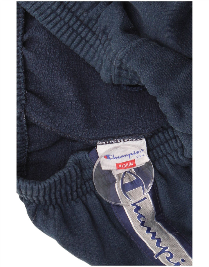 CHAMPION Mens Graphic Tracksuit Trousers Medium  Navy Blue Cotton