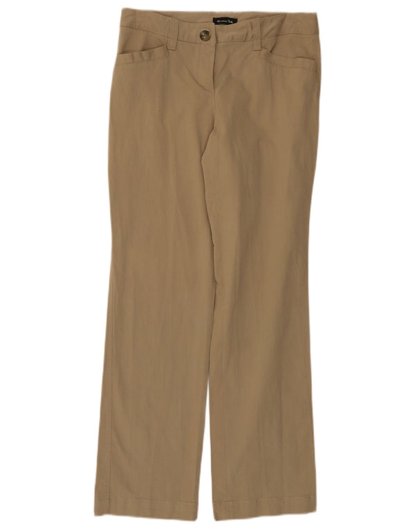 Massimo Dutti Womens Bootcut Casual Trousers EU 42 Large W32 L32 Beige
