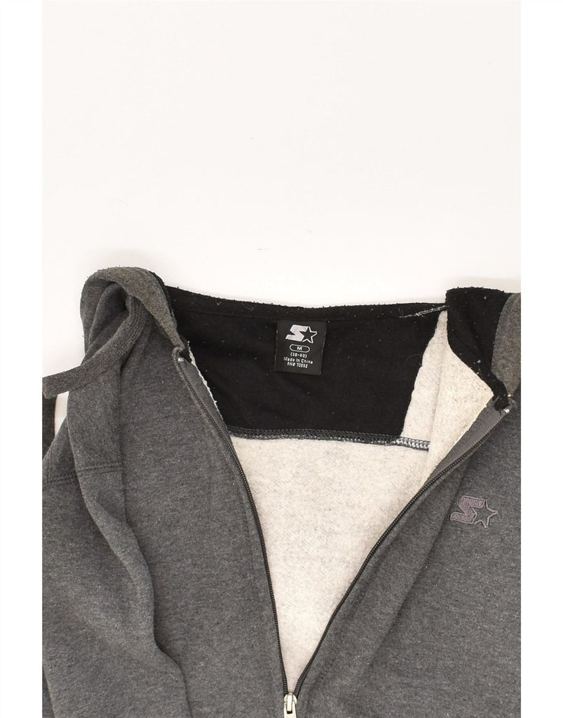 STARTER Mens Zip Hoodie Sweater UK 38/40 Medium Grey Cotton Vintage Starter and Second-Hand Starter from Messina Hembry 