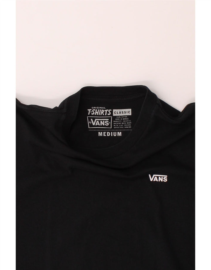VANS Mens T-Shirt Top Medium Black Cotton Vintage Vans and Second-Hand Vans from Messina Hembry 