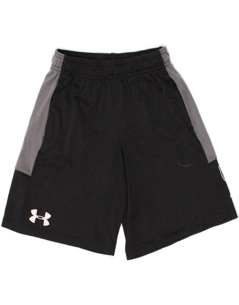 UNDER ARMOUR Boys Heat Gear Graphic Sport Shorts 7-8 Years Black | Vintage Under Armour | Thrift | Second-Hand Under Armour | Used Clothing | Messina Hembry 