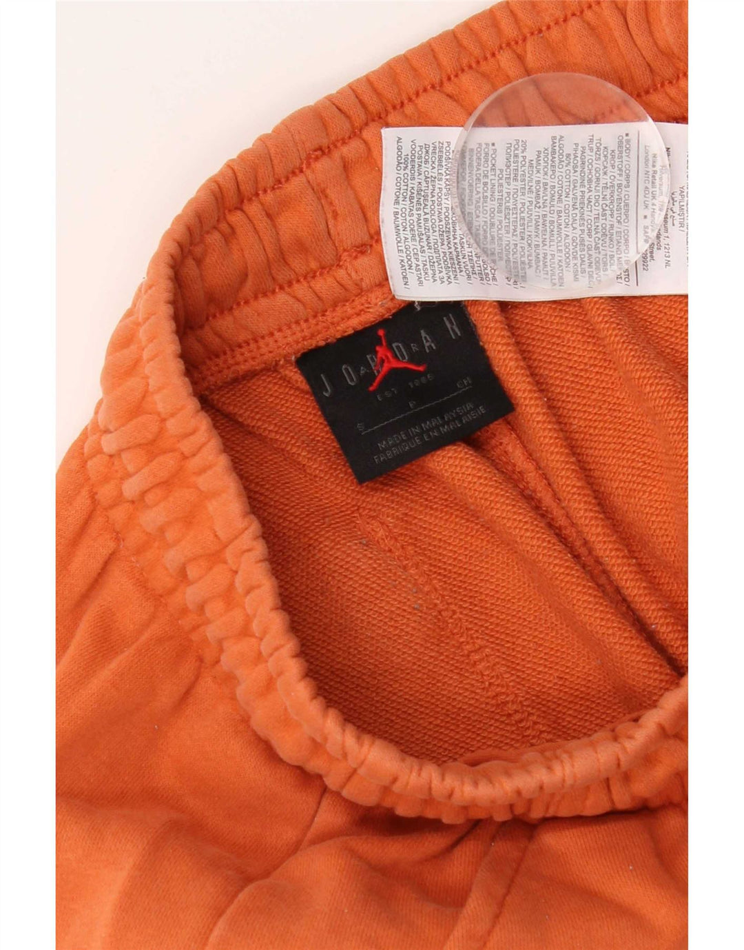 Jordan Mens Graphic Sport Shorts Small Orange Cotton