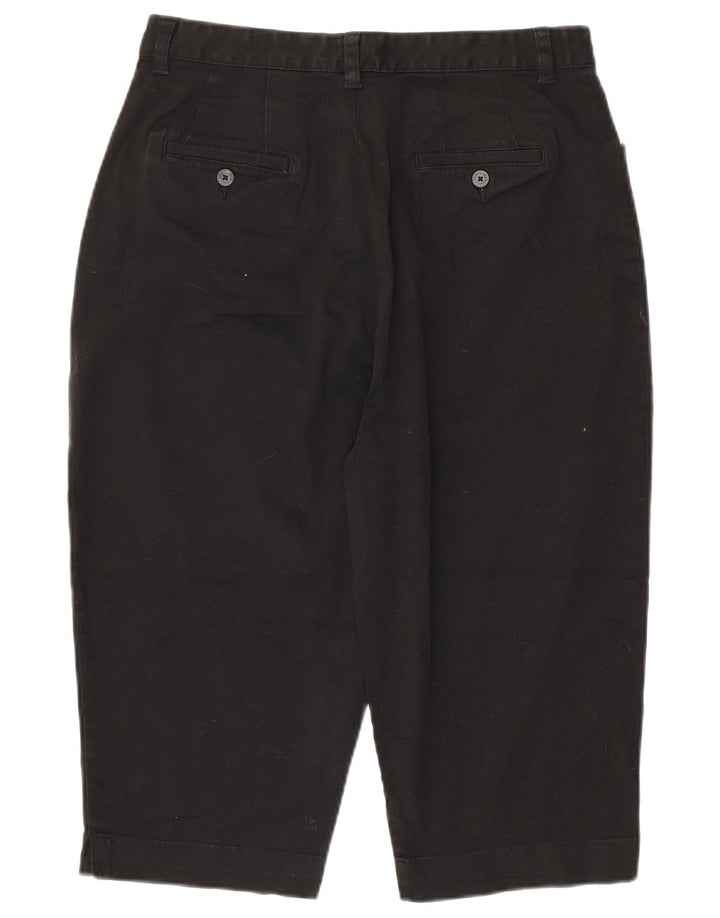 LEE Womens Khakis High Waist Capri Trousers US 16 2XL W32 L18 Black Cotton