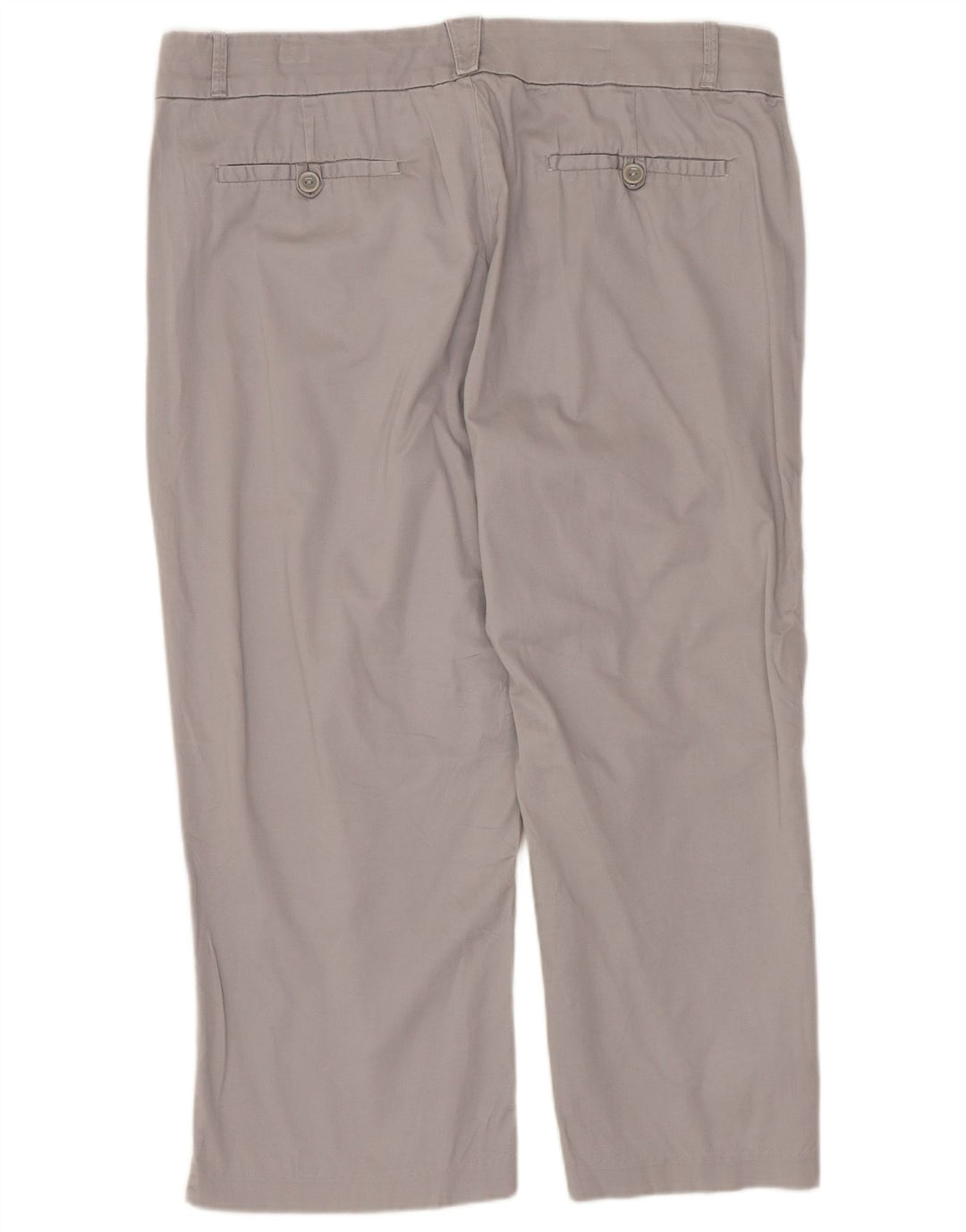 Lee Womens Slender Secret Capri Trousers US 14 XL W36 L22 Grey Cotton