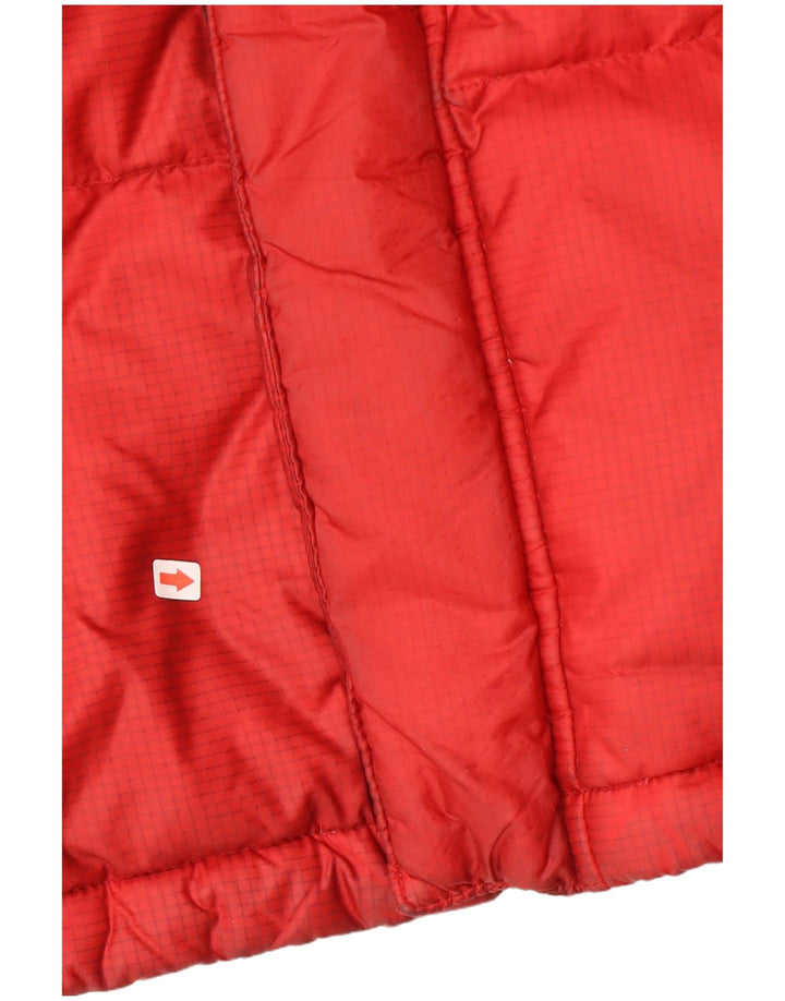 Dickies Mens Hooded Padded Jacket UK 38 Medium Red Colourblock Nylon