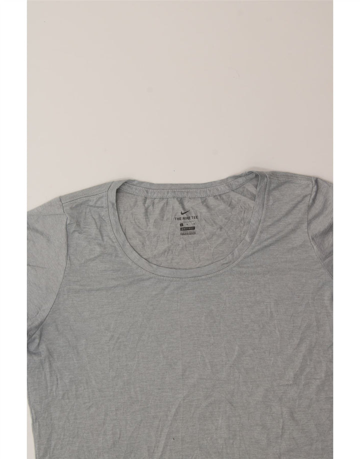 NIKE Womens Dri Fit T-Shirt Top UK 16 Large Grey Polyester Vintage Nike and Second-Hand Nike from Messina Hembry 