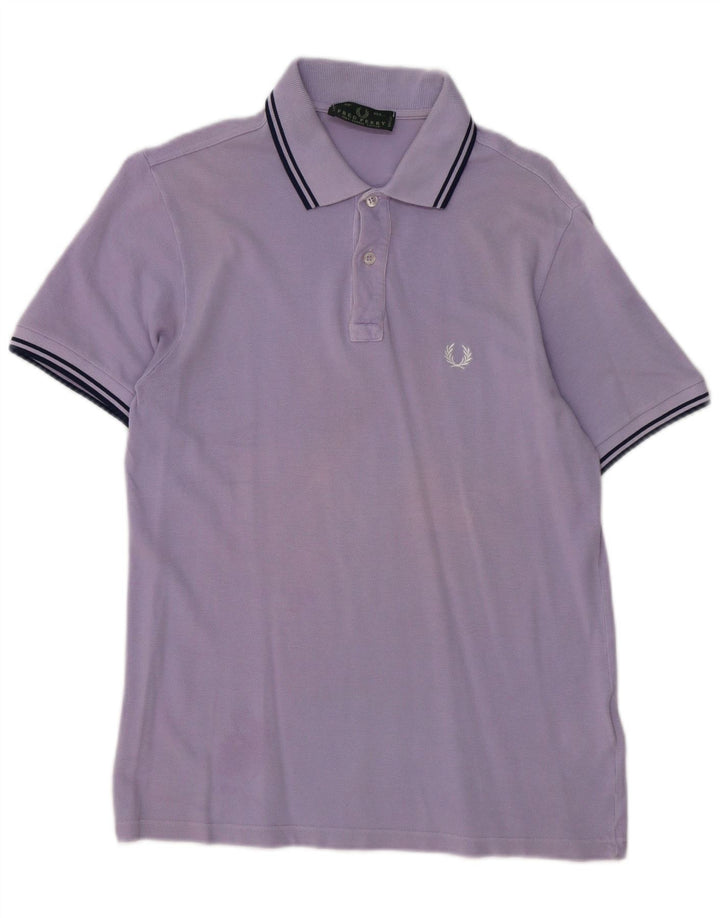 FRED PERRY Mens Polo Shirt Small Purple Cotton