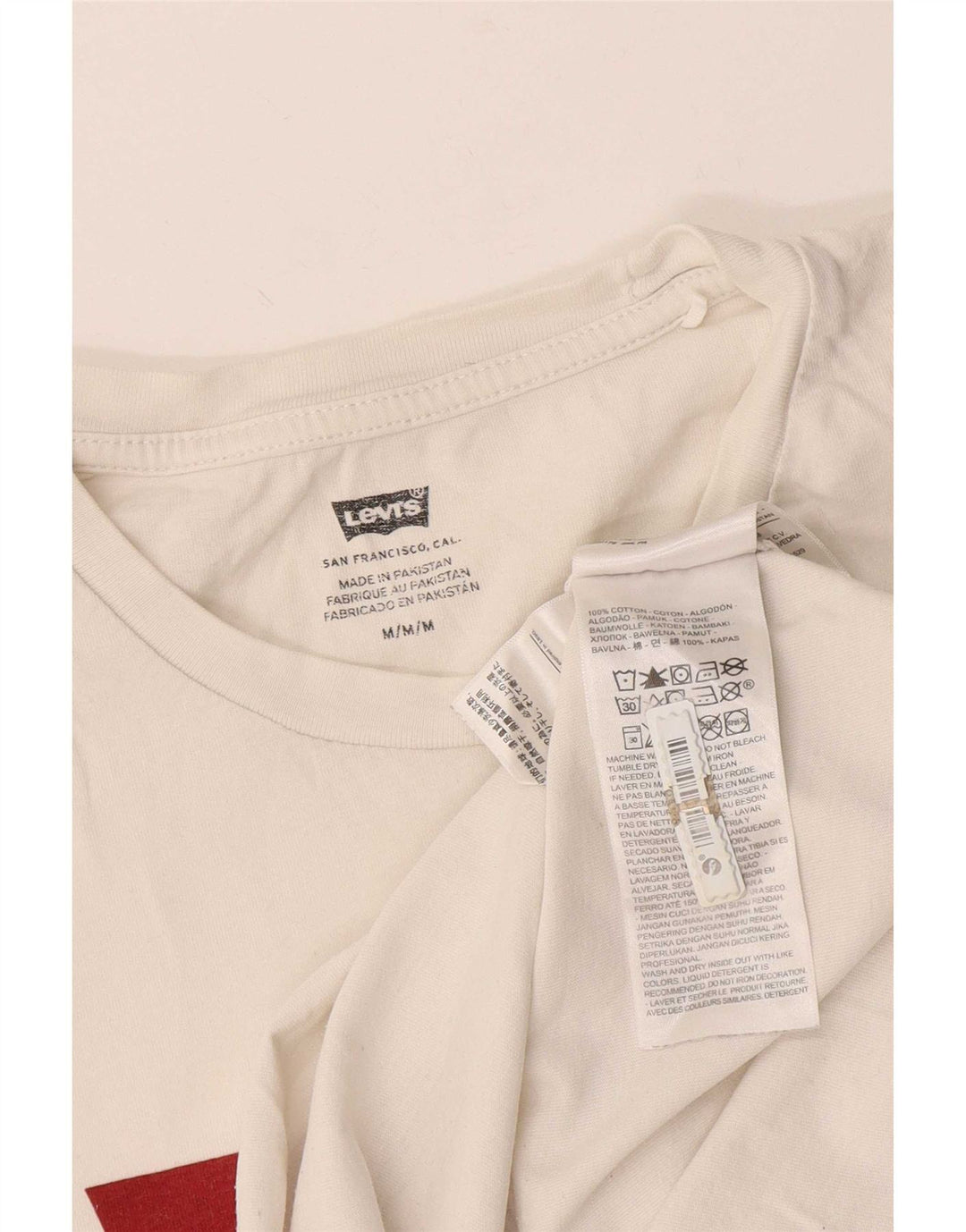 Levi's Mens Graphic T-Shirt Top Medium White Cotton