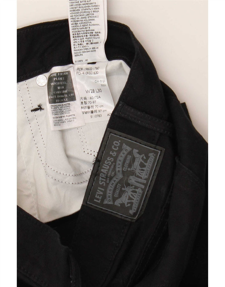 Levi's Womens Bootcut Jeans W28 L30 Black Cotton
