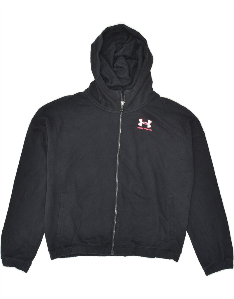 UNDER ARMOUR Boys Graphic Zip Hoodie Sweater 13-14 Years XL Black | Vintage Under Armour | Thrift | Second-Hand Under Armour | Used Clothing | Messina Hembry 
