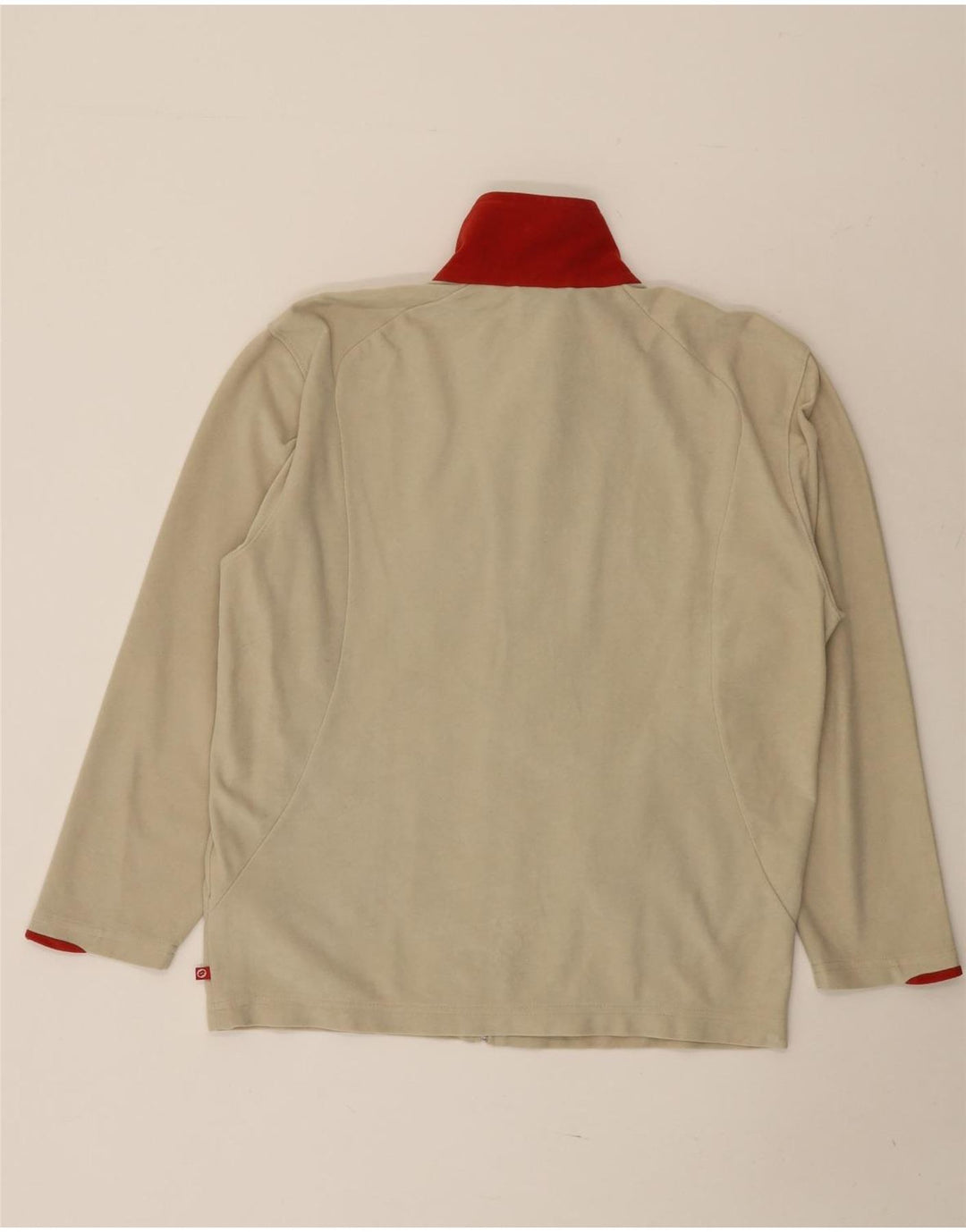LOTTO Womens Oversized Tracksuit Top Jacket UK 10 Small Beige Colourblock