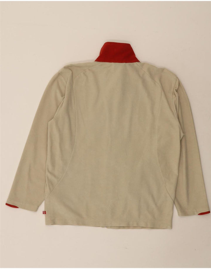 LOTTO Womens Oversized Tracksuit Top Jacket UK 10 Small Beige Colourblock