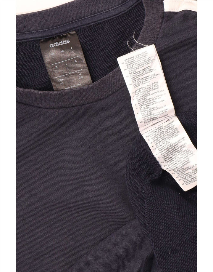 Adidas Mens Sweatshirt Jumper Large Navy Blue Cotton