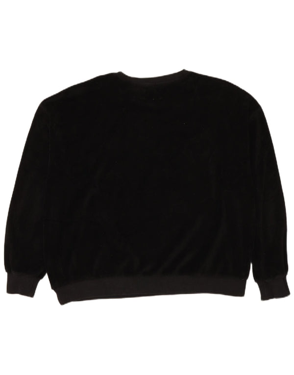 PEPE JEANS Womens Oversized Graphic Sweatshirt Jumper UK 18 XL Black