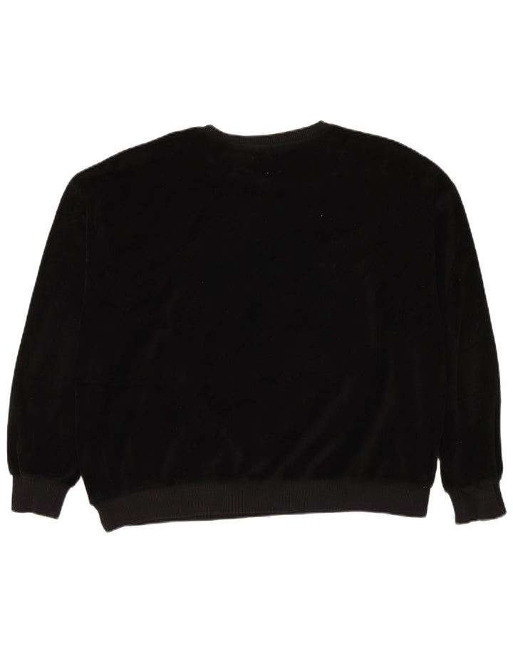 PEPE JEANS Womens Oversized Graphic Sweatshirt Jumper UK 18 XL Black