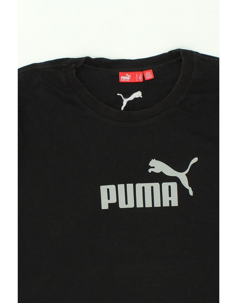 PUMA Mens Graphic T-Shirt Top XL Black Cotton | Vintage Puma | Thrift | Second-Hand Puma | Used Clothing | Messina Hembry 